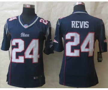 Nike New England Patriots #24 Darrelle Revis Blue Game Jersey