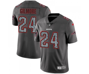 Nike New England Patriots #24 Stephon Gilmore Gray Static Men's NFL Vapor Untouchable Game Jersey