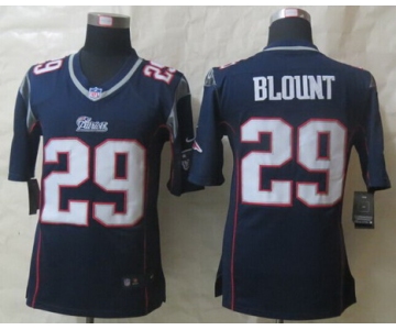 Nike New England Patriots #29 LeGarrette Blount Blue Game Jersey