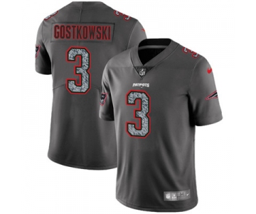 Nike New England Patriots #3 Stephen Gostkowski Gray Static Men's NFL Vapor Untouchable Game Jersey