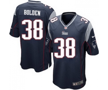 Nike New England Patriots #38 Brandon Bolden Blue Game Jersey