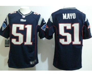 Nike New England Patriots #51 Jerod Mayo Blue Game Jersey