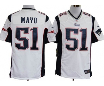 Nike New England Patriots #51 Jerod Mayo White Game Jersey