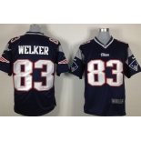 Nike New England Patriots #83 Wes Welker Blue Game Jersey
