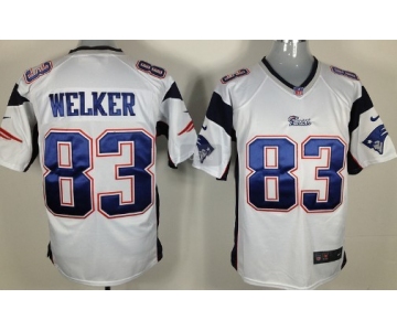 Nike New England Patriots #83 Wes Welker White Game Jersey