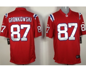 Nike New England Patriots #87 Rob Gronkowski Red Game Jersey