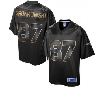 Nike Patriots #87 Rob Gronkowski Pro Line Black Gold Collection Men's Stitched NFL Game Jersey