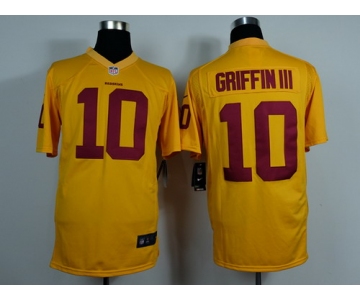 Nike Washington Redskins #10 Robert Griffin III Yellow Game Jersey