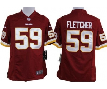 Nike Washington Redskins #59 London Fletcher Red Game Jersey