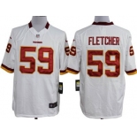 Nike Washington Redskins #59 London Fletcher White Game Jersey