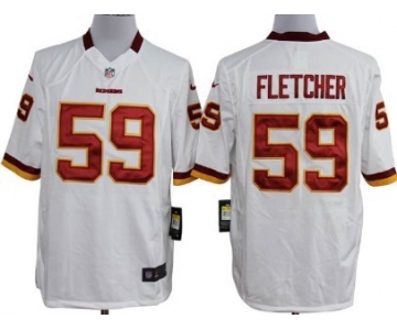 Nike Washington Redskins #59 London Fletcher White Game Jersey