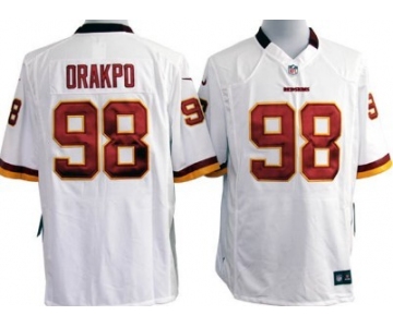 Nike Washington Redskins #98 Brian Orakpo White Game Jersey