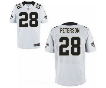 Men's New Orleans Saints #28 Adrian Peterson Nike White Elite Jersey