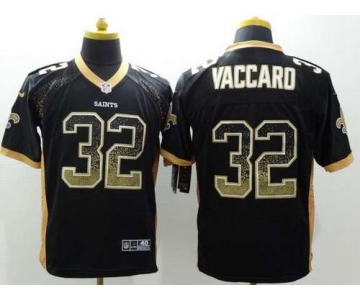 Men's New Orleans Saints #32 Kenny Vaccaro Nike Drift Fashion Black Elite Jersey