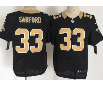 Men's New Orleans Saints #33 Jamarca Sanford Nike Black Elite Jersey