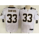 Men's New Orleans Saints #33 Jamarca Sanford Nike White Elite Jersey