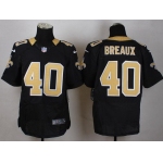 Men's New Orleans Saints #40 Delvin Breaux Black Team Color NFL Nike Elite Jersey