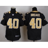 Men's New Orleans Saints #40 Delvin Breaux Black Team Color NFL Nike Elite Jersey