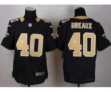 Men's New Orleans Saints #40 Delvin Breaux Black Team Color NFL Nike Elite Jersey