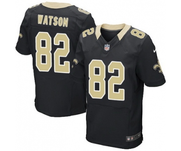 Men's New Orleans Saints #82 Benjamin Watson Black Team Color NFL Nike Elite Jersey