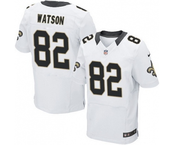 Men's New Orleans Saints #82 Benjamin Watson White Road NFL Nike Elite Jersey