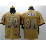 Men's New Orleans Saints #94 Cameron Jordan Nike Drift Fashion Gold Elite Jersey