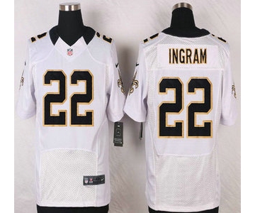 New Orleans Saints #22 Mark Ingram White Road NFL Nike Elite Jersey