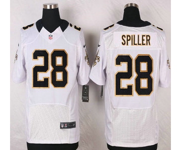 New Orleans Saints #28 C.J. Spiller White Road NFL Nike Elite Jersey