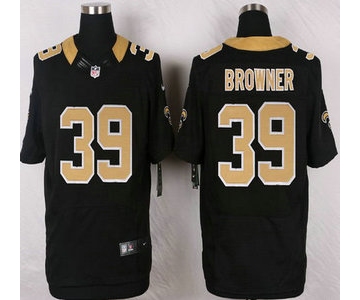 New Orleans Saints #39 Brandon Browner Black Team Color NFL Nike Elite Jersey