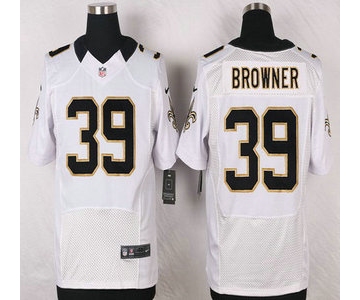 New Orleans Saints #39 Brandon Browner White Road NFL Nike Elite Jersey