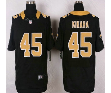 New Orleans Saints #45 Hau'oli Kikaha Black Team Color NFL Nike Elite Jersey