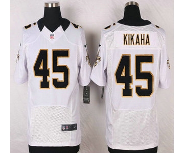 New Orleans Saints #45 Hau'oli Kikaha White Road NFL Nike Elite Jersey