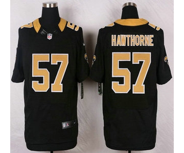 New Orleans Saints #57 David Hawthorne Black Team Color NFL Nike Elite Jersey