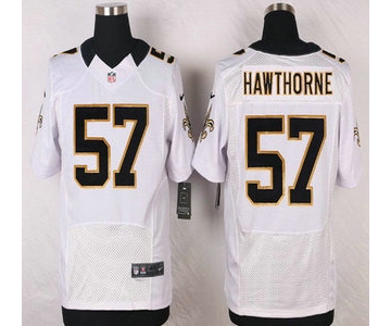 New Orleans Saints #57 David Hawthorne White Road NFL Nike Elite Jersey