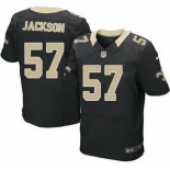 New Orleans Saints #57 Rickey Jackson Black Team Color NFL Nike Elite Jersey