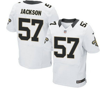 New Orleans Saints #57 Rickey Jackson White Road NFL Nike Elite Jersey