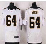 New Orleans Saints #64 Zach Strief White Road NFL Nike Elite Jersey