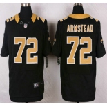 New Orleans Saints #72 Terron Armstead Black Team Color NFL Nike Elite Jersey