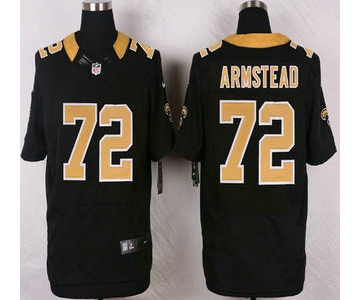 New Orleans Saints #72 Terron Armstead Black Team Color NFL Nike Elite Jersey