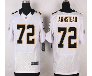 New Orleans Saints #72 Terron Armstead White Road NFL Nike Elite Jersey