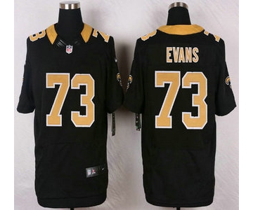 New Orleans Saints #73 Jahri Evans Black Team Color NFL Nike Elite Jersey