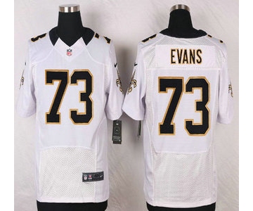 New Orleans Saints #73 Jahri Evans White Road NFL Nike Elite Jersey