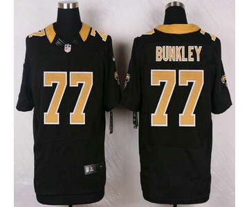 New Orleans Saints #77 Brodrick Bunkley Black Team Color NFL Nike Elite Jersey