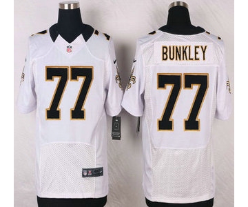 New Orleans Saints #77 Brodrick Bunkley White Road NFL Nike Elite Jersey