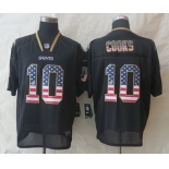 Nike New Orleans Saints #10 Brandin Cooks 2014 USA Flag Fashion Black Elite Jersey