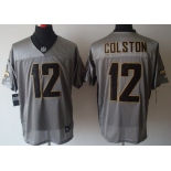 Nike New Orleans Saints #12 Marques Colston Gray Shadow Elite Jersey