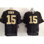 Nike New Orleans Saints #15 Courtney Roby Black Elite Jersey