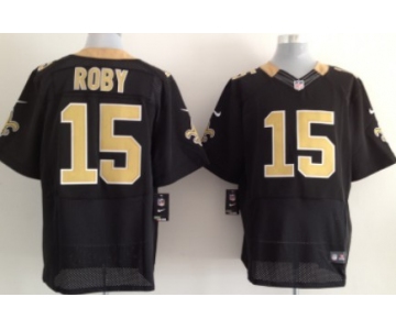 Nike New Orleans Saints #15 Courtney Roby Black Elite Jersey