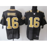 Nike New Orleans Saints #16 Lance Moore Black Elite Jersey