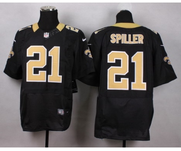 Nike New Orleans Saints #21 C.J. Spiller Black Elite Jersey